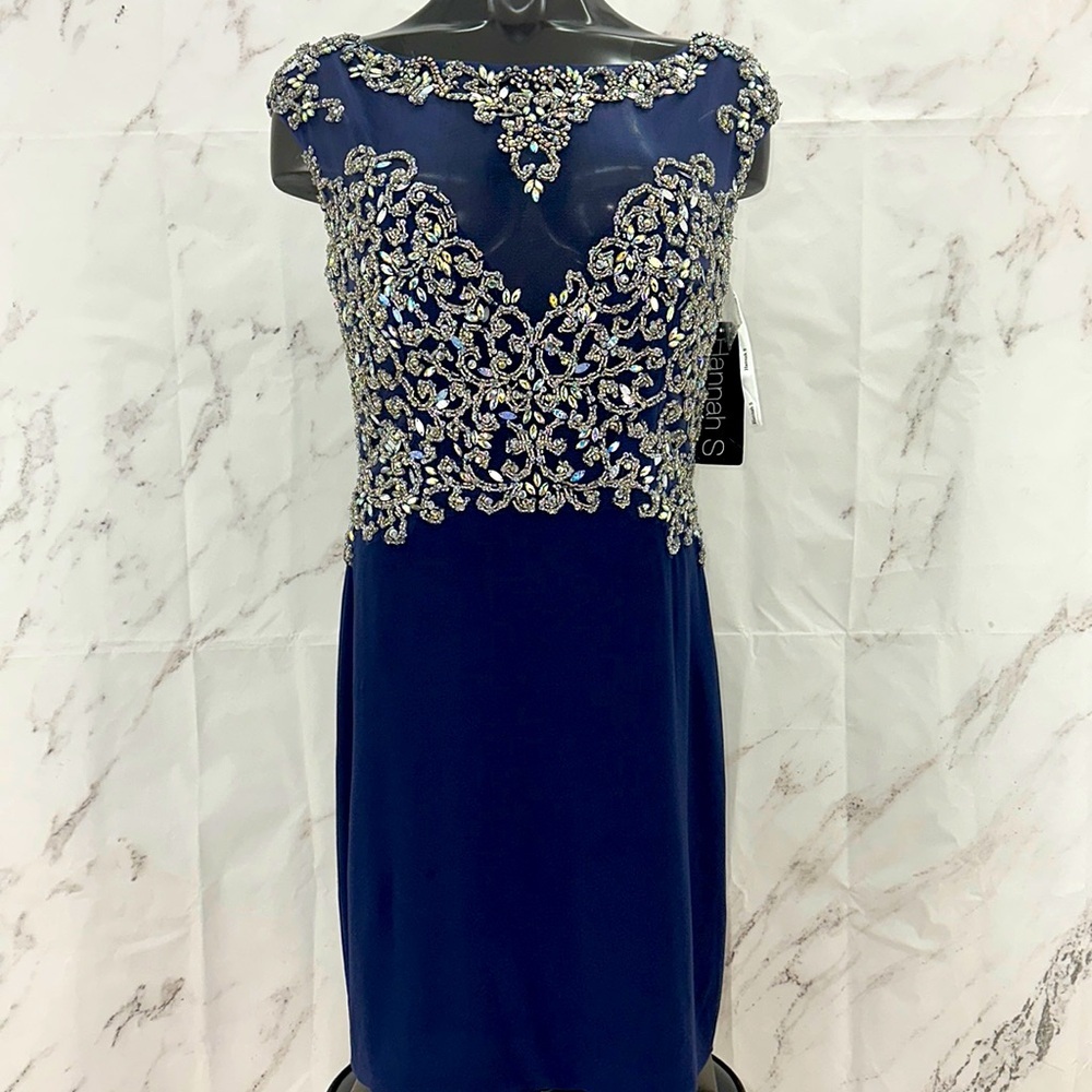 Hannah S women’s Cocktail Short Formal Bling size 14 NWT‎